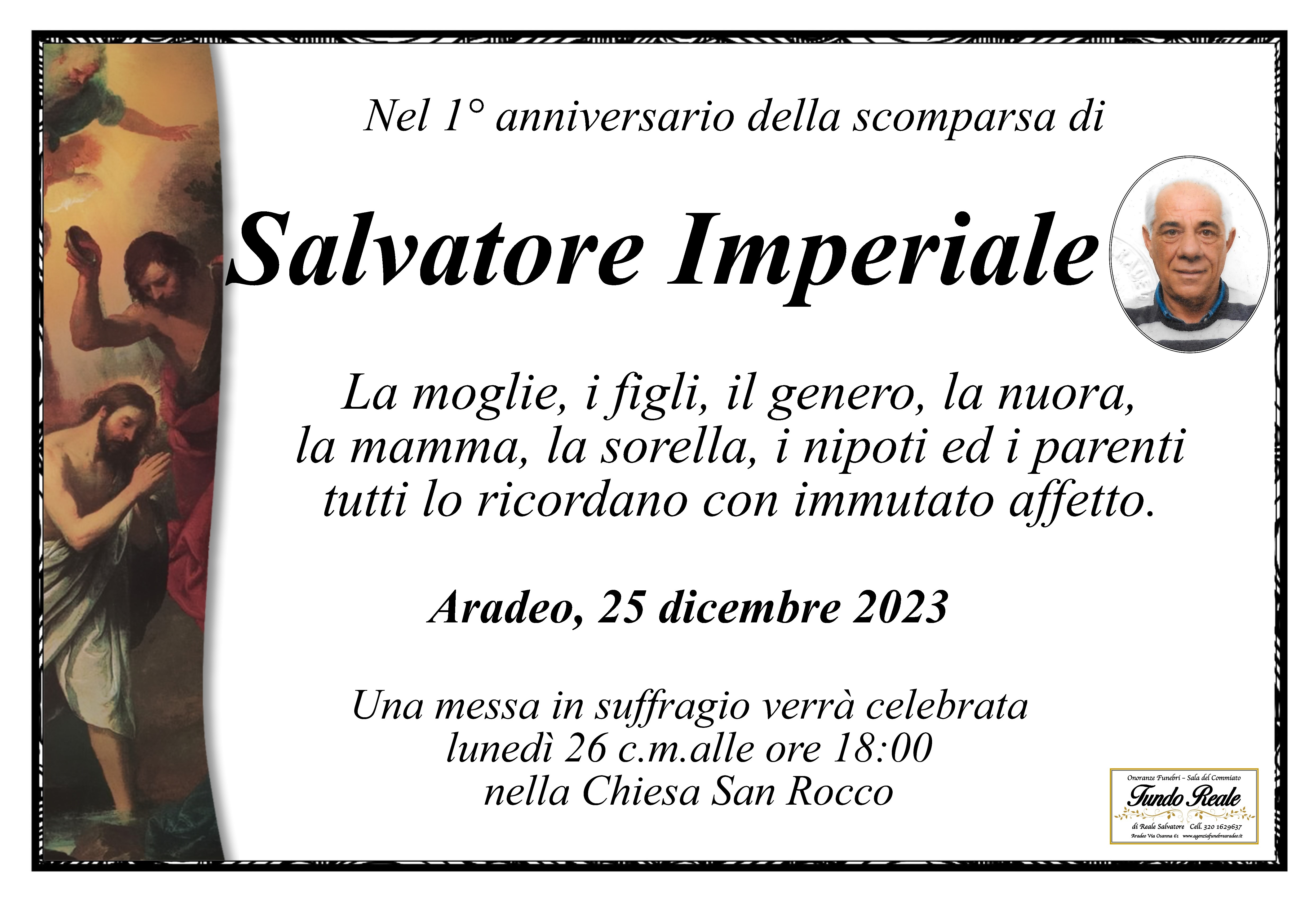 1° anniversario Salvatore Imperiale